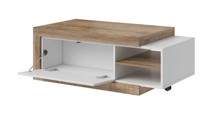 Zestaw mebli do salonu Sintra dąb samdal / biały połysk eleganckie meble o eleganckim designie bezuchwytowy system push to open