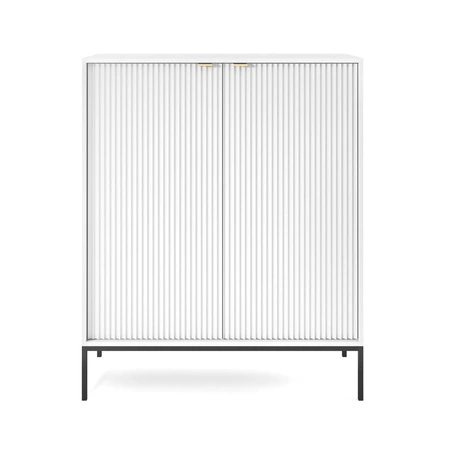 Komoda Lovro 104 cm biała nowoczesny design zachwyci miłośników wyrazistych wnętrz