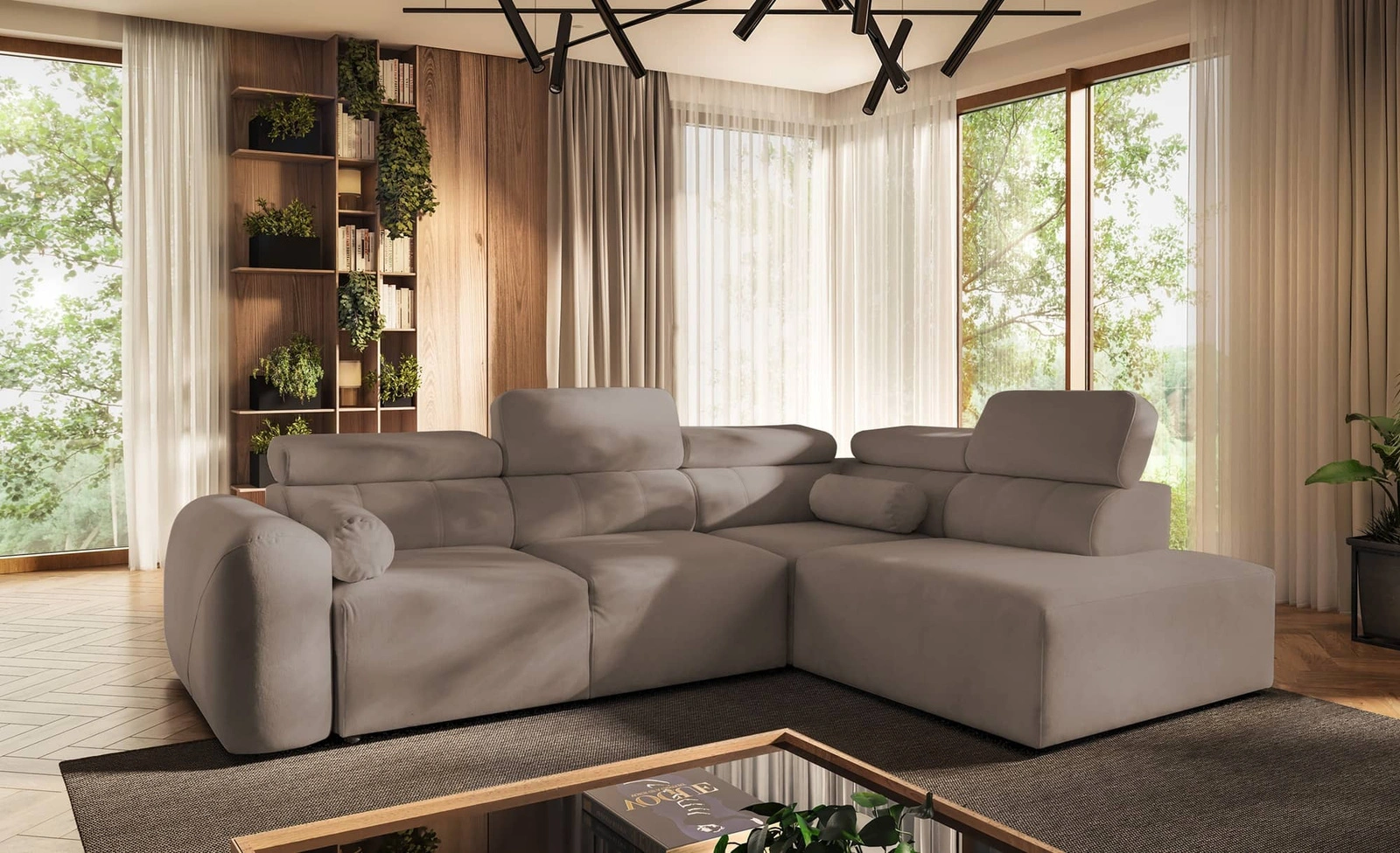 Narożnik z funkcją spania Cantare XI Narożniki do salonu Nowoczesne narożniki rozkładane do pokoju dziennego