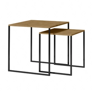 Stolik kawowy rozsuwany Ariana dąb artisan elegancki design zestaw stolików w nowoczesnym stylu doskonała propozycja do salonu