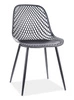 Krzesło ogrodowe Corral I 44x46 cm czarne nowoczesne oraz funkcjonalne krzesło ażurowe z metalowymi nogami
