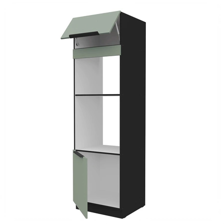 Słupek kuchenny Treviso Bl 60 DPM-210 2F szafka do zabudowy mikrofali i piekarnika fronty wykonane w technologii anti fingerprint