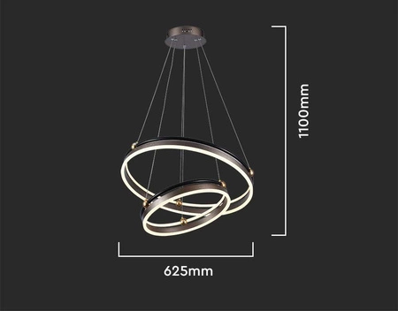 Lampa wisząca Copper II brązowa 50W 3000K oryginalna estetyka lampy z wbudowanymi diodami LED lampa wzbogacona złotymi dodatkami