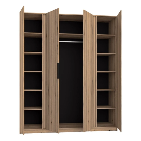 Szafa z lustrem Kastano VIII 200 cm dąb evoke stylowy design szafa do sypialni lub pokoju wzbogacona o uchwyty krawędziowe