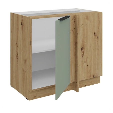 Szafka kuchenna narożna dostawiana Treviso Ar 105 ND 1F BB prawa fronty szafki kuchennej wykończone w technologii anti fingerprint