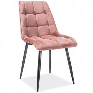 Krzesło tapicerowane Chic antyczny róż nowoczesne oraz funkcjonalne krzesło z metalowymi nogami
