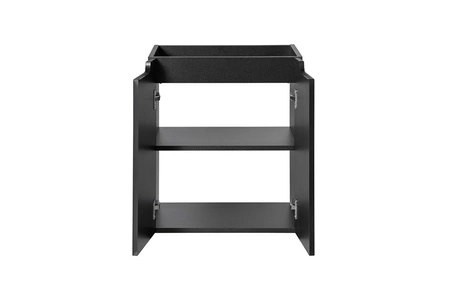 Szafka pod umywalkę Nova 50 cm czarna nowoczesny design szafka odporna na działanie wilgoci ozdobne ryflowane fronty