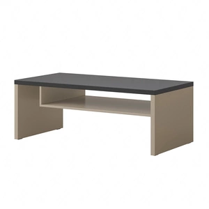 Stolik kawowy Cross ciemny beżowy / czarny nowoczesna konstrukcja podkreślona wyrazista kolorystyką idealna propozycja do salonu