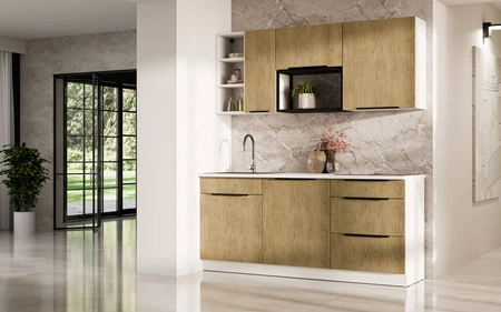 Szafka okapowa Cremona 60 GU-36 1F metalowy uchwyt krawędziowy szafka odporna na działanie wilgoci i uszkodzenia