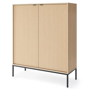 Komoda Lovro 104 cm dąb vicenza niezwykle elegancka komoda podkreślona modną kolorystyką designerskie ryflowania na frontach