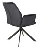 Krzesło tapicerowane Boogie II 45x44 cm czarne stylowe krzesło obrotowe z metalowymi nogami krzesło glamour