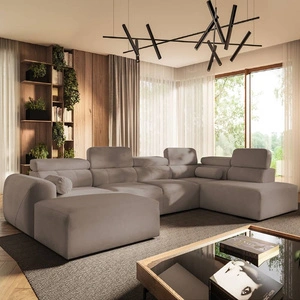 Narożnik z funkcją spania Cantare VI ciemny beż lewostronny wygodny narożnik o niebanalnym designie doskonale odnajdzie się w salonie