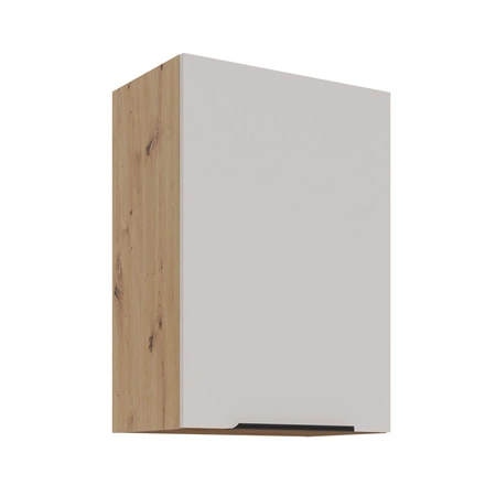 Zestaw mebli kuchennych Soela 330 cm eleganckie szafki kuchenne o subtelnej i naturalnej kolorystyce metalowe uchwyty krawędziowe