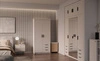 Szafa Rene 90 cm beż piaskowy nowoczesny design obrzeża wykończone ABS idealna szafa do sypialni lub garderoby pojemne szuflady