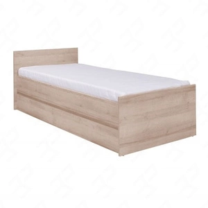 Łóżko Simple 90x200 cm dąb sonoma funkcjonalny mebel do pokoju młodzieżowego