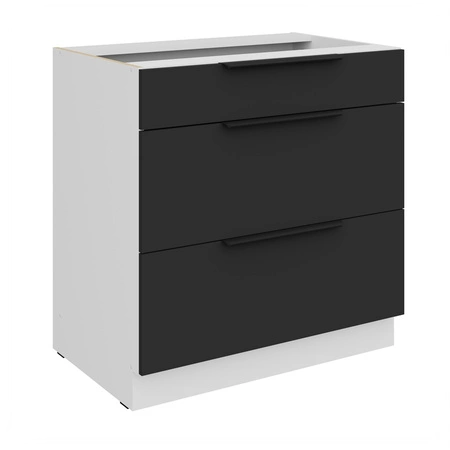 Zestaw mebli kuchennych narożny Alatri Wh 290x230 cm stylowe szafki kuchenne z frontami wykonanymi w technologii anti fingerprint