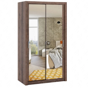 Szafa przesuwna z lustrem Rico 120 cm dąb monastery funkcjonalny mebel w stylu klasycznym idealna szafa do sypialni lub garderoby
