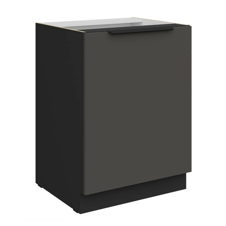 Zestaw mebli kuchennych Aversa Bl 390 cm stylowe szafki kuchenne z frontami wykonanymi w technologii anti fingerprint metalowe uchwyty