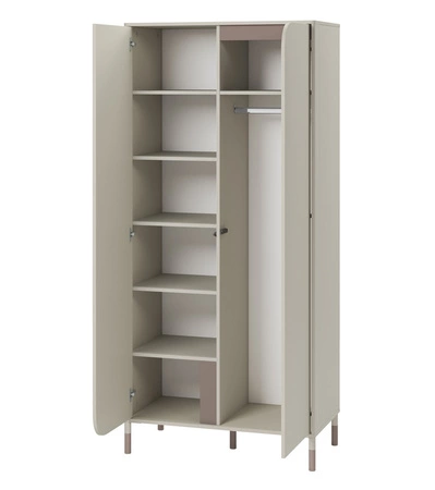 Szafa Harmony 92 cm beżowy / truflowy nowoczesny design idealna szafa do pokoju młodzieżowego lub sypialni system push to open