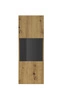 Szafka wisząca Ava 36 cm dąb artisan / czarny elegancka witryna do salonu idealna do każdego wnętrza elementy z bezpiecznego szkła hartowanego