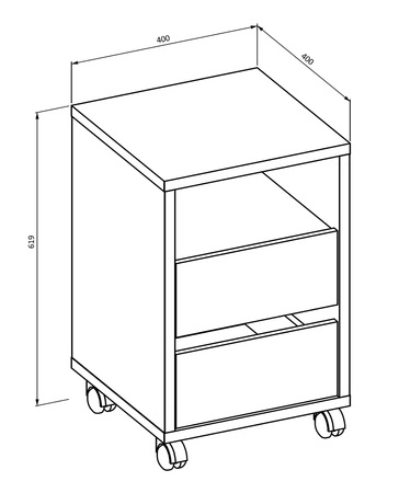 Biurko Agapi 130 cm białe z szafką na kółkach stylowe oraz funkcjonalne do biura gabinetu lub pokoju młodzieżowego