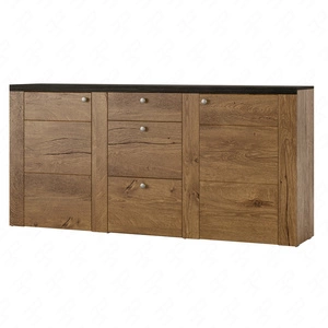 Komoda z szufladami Larona 176 cm dąb lefkas / touchwood nowoczesny design idealna komoda do salonu sypialni lub biura prosta forma