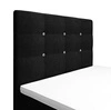 Łóżko kontynentalne Kansas 100x200 czarne w nowoczesnym skandynawskim stylu z tapicerowanym zagłówkiem oraz zanóżkiem