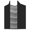 Szafka kuchenna narożna wisząca Black 60x60 GN-90 2F metalowy uchwyt krawędziowy szafka odporna na działanie wilgoci i uszkodzenia