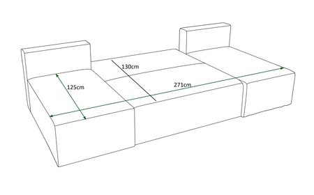 Narożnik z funkcją spania Brandon U jasny brąz pojemnik na pościel trójwymiarowa tkanina o wyrazistych prążkach