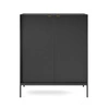 Komoda Lovro 104 cm czarna nowoczesny design zachwyci miłośników wyrazistych wnętrz