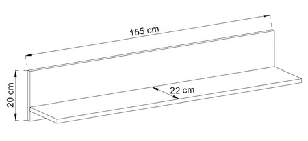 Szafka RTV Neba 155 cm dąb riviera z półką oryginalna kolorystyka świetna propozycja do salonu lub pokoju dziennego