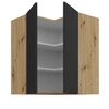 Szafka kuchenna narożna wisząca Alatri Ar 60x60 GN-72 2F odporna na uszkodzenia wykończenie frontów w technologii anti fingerprint
