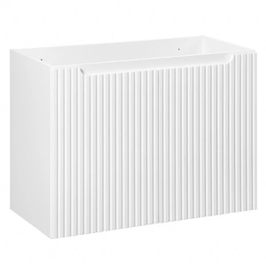 Szafka pod umywalkę Nova 80 cm biała funkcjonalna szafka do łazienki gustowne frezowane uchwyty odporność na działanie wilgoci