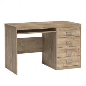 Biurko Natural 120 cm dąb ribbeck solidne i bardzo wytrzymałe biurko z szufladami doskonały wybór do pokoju młodzieżowego lub biura