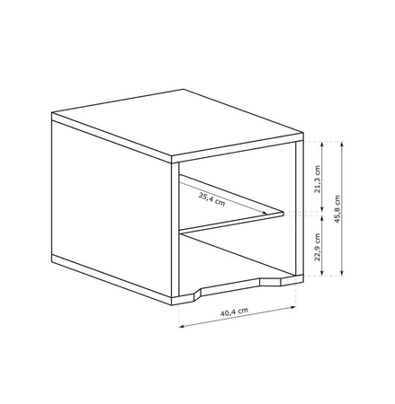 Szafka nocna Grand dąb cremona elegancka i funkcjonalna szafka z zaoblonymi detalami idealna do sypialni