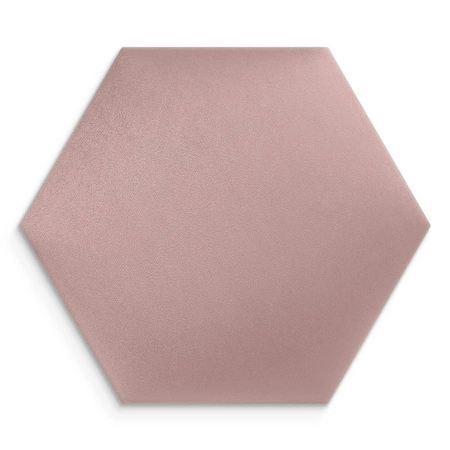 Panel tapicerowany Heksagon 40x35 cm różowy stylowy panel ścienny welurowa tkanina modna dekoracja każdego wnętrza