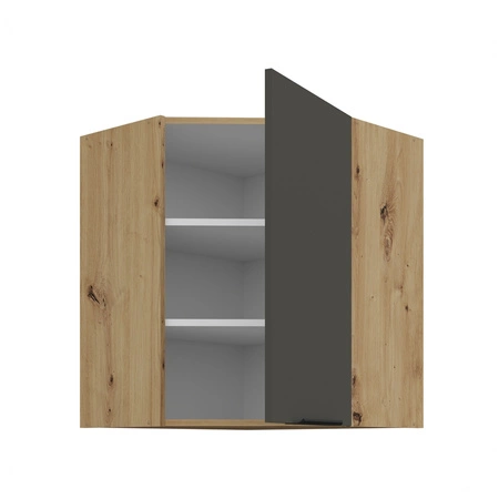 Szafka kuchenna narożna wisząca Aversa Ar 60x60 GN-72 1F odporna na uszkodzenia wykończenie frontów w technologii anti fingerprint