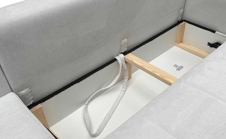 Narożnik z funkcją spania Bovec III ciemny beżowy lewostronny niezwykle stylowy narożnik rozkładany doskonały do przestronnego salonu