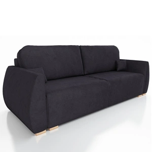 Kanapa rozkładana Linge czarna elegancki design doskonała sofa do salonu lub pokoju dziennego funkcjonalność i estetyka