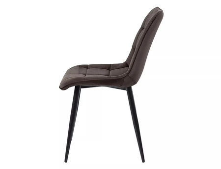 Krzesło tapicerowane Chic brązowe nowoczesne oraz funkcjonalne krzesło z metalowymi nogami