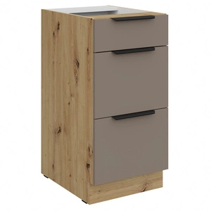 Szafka kuchenna stojąca z szufladami Fiuggi Ar 40 D 3S BB odporna na uszkodzenia wykończenie frontów w technologii anti fingerprint