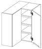 Szafka kuchenna narożna wisząca Delos 60x60 GN-90 1F szafka odporna na parę wodną wysoką temperaturę i rozlaną ciecz