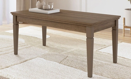 Stolik kawowy Evora 110 cm dąb dunin zachwyci miłośników wyrazistych wnętrz atrakcyjny wizualnie oraz funkcjonalnie