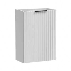 Szafka pod umywalkę Adeel 40 cm biała elegancka szafka do łazienki odporna na działanie wilgoci i uszkodzenia z ryflowanym frontem