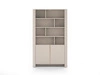 Regał Bari 103 cm beżowy funkcjonalny i nowoczesny design stonowana kolorystyka regał z drzwiami w stylu minimalistycznym
