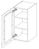Szafka kuchenna wisząca Scandi 40 GS-90 1F szafka odporna na parę wodną wysoką temperaturę i rozlaną ciecz