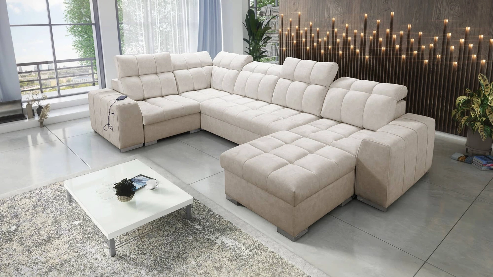 Narożnik z funkcją spania Luigi IV Narożnik rozkładany Narożnik z funkcją spania codziennego