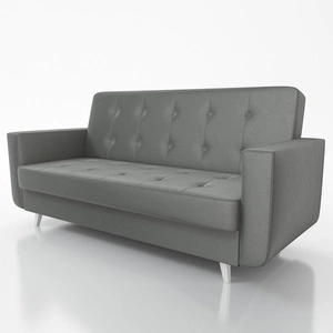 Kanapa rozkładana Neomi jasny szary modna i stylowa wersalka doskonała do domowej strefy wypoczynkowej drewniane wysokie nogi