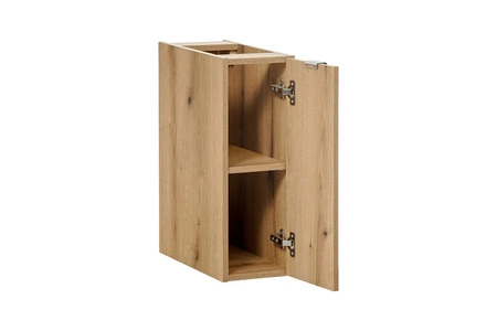 Zestaw mebli łazienkowych Line Reed Green szałwiowy / dąb coast evoke stylowe szafki z pionowym ryflowaniem uchwyty krawędziowe