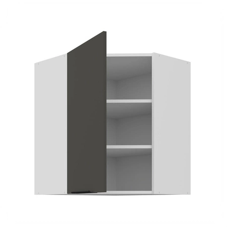 Szafka kuchenna narożna wisząca Aversa Wh 60x60 GN-72 1F odporna na uszkodzenia wykończenie frontów w technologii anti fingerprint